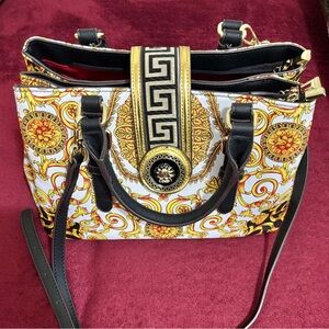 Chic Black and Gold Women's Satchel